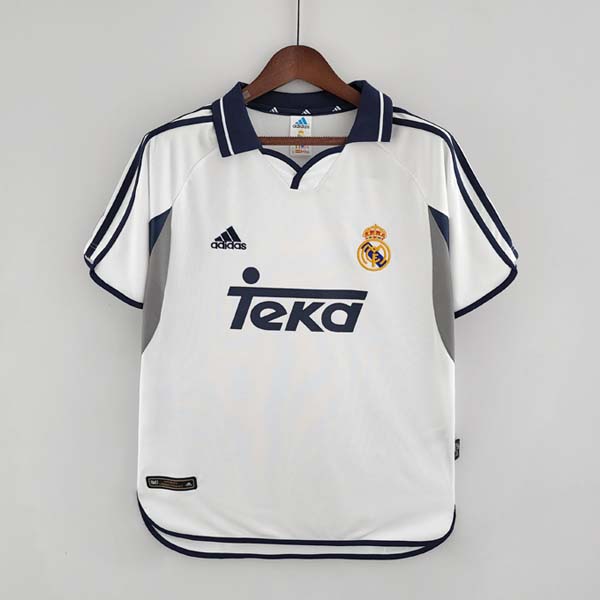 Tailandia Camiseta Real Madrid 1ª Retro 2000 2001 Blanco